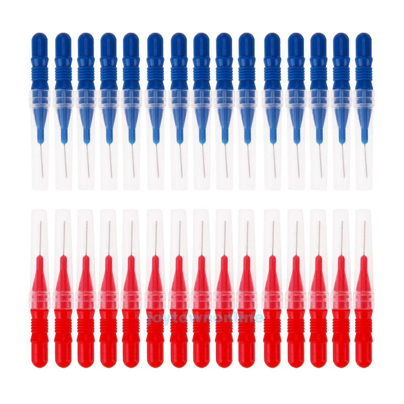30pcs Tooth Flossing Head Hygiene Oral Dental Plastic Interdental Brush Tool