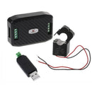 100A AC Voltage Current Energy Hz Power factor RS485 Modbus Module with CT + USB