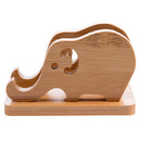 Cartoon Elephant Bamboo Storage Rack Mobile Phone Holder Portable Portable