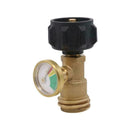 Propane Tank Brass Adapter w/ Pressure Meter Gauge BBQ Grill Gas x For LP 1 S6N6