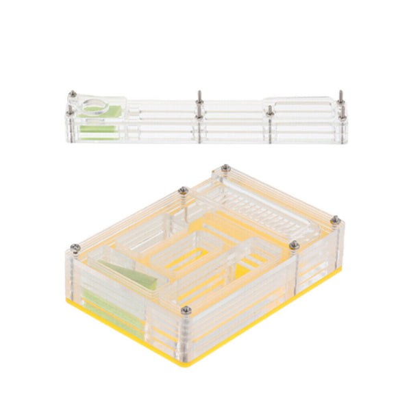 2 Pcs Rectangle Ant Feeder Farm Water Erea For Insect Ant Nests Transparent