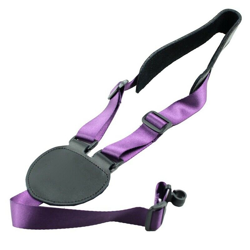 Black Purple Adjustable Classical Guitar Ukulele Nylon Strap Plastic Sound
