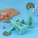 20pcs Peacock Party Candy Boxes Peacock Theme DIY Gift Box Kids Birthday Fav Nw