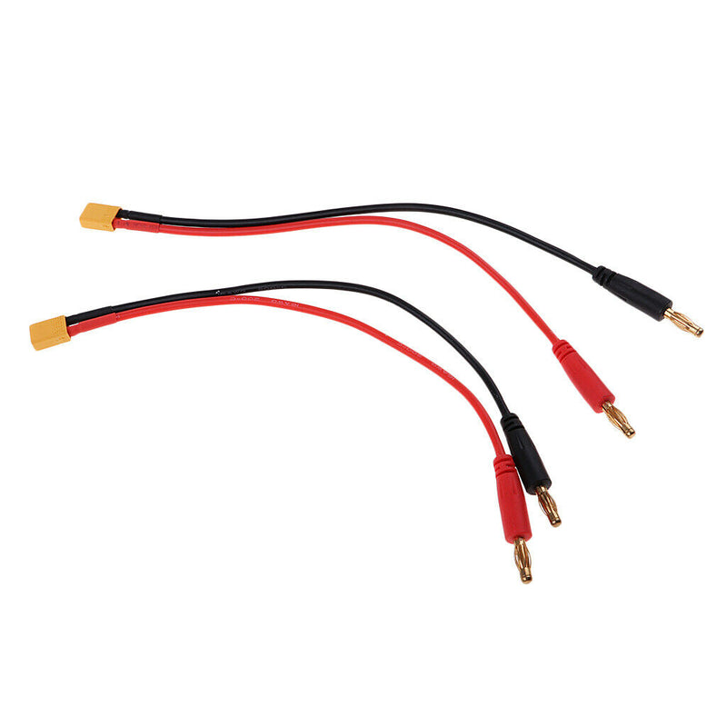 XT30 / XT-30 Female Plug to 4mm 4.0mm Bullet Banana Connector Cable Wire 8''