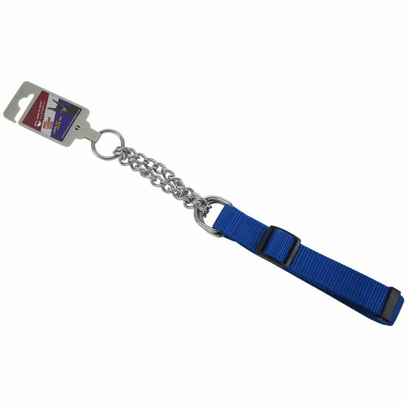 Gear Martingale Adjustable Choke-Style Dog Collar Blue S9T2