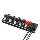 5Port PC Fan Hub Splitter Speed Controller Adapter for 4Pin PWM Cooler ConnY Ew