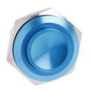 1PC 19mm waterproof blue momentary metal push button reset switch high heME