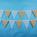 3.2m Peony Lace Linen Triangular Hanging Flags Pennant Bunting Banners Gift