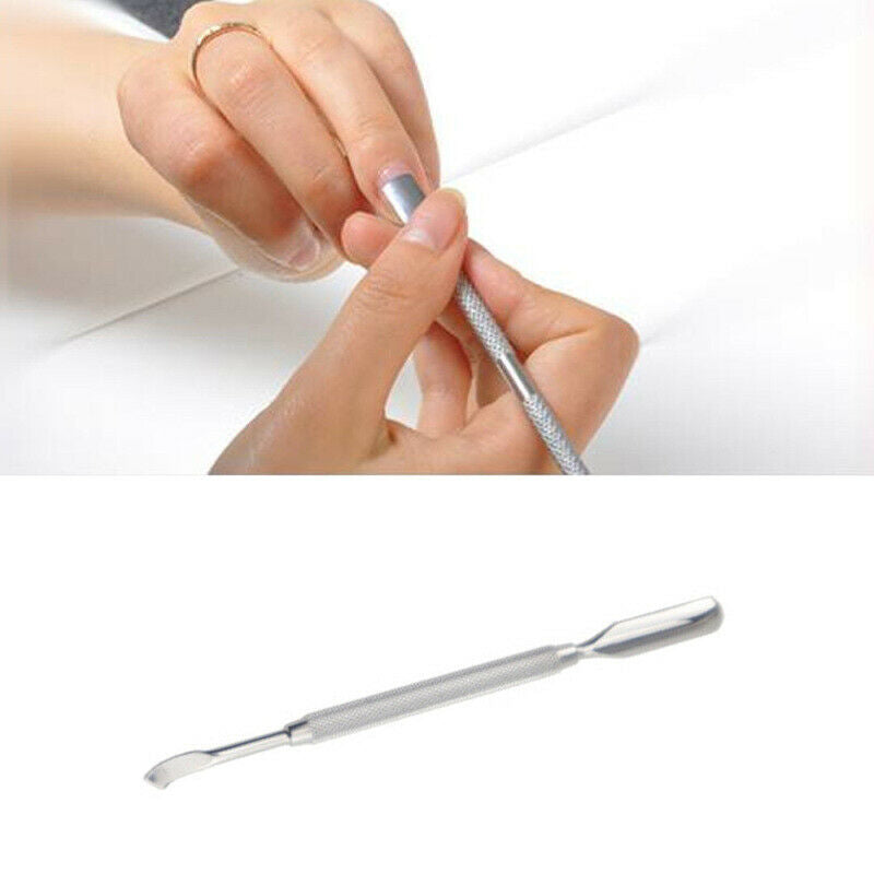 Stainless Steel Manicure Dead Skin Clip Double Head Push Nail Polish RSG