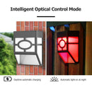 2 LED Solar Wall Light Waterproof Colorful Garden Path Landscape Fence Yard Lamp