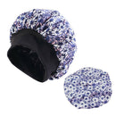 Women Floral Night Sleep Cap Hair Bonnet Hat Head Cover Turban Wrap Navy