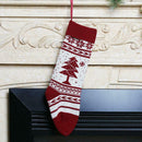 2 Pairs Christmas Knit Stockings Xmas Tree Snowflake Candy Gift Decoration