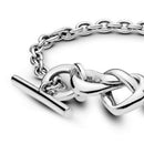 Bracelet Knotted Heart Heart-Embellished T-Clasp Link Bracelet 18Cm A9I4