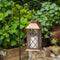Solar Powered Lamp Candle Hanging Lantern Outdoor Patio Garden Light Iron