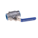1" Female SS 304 Stainless Steel Full Port Ball Valve Vinyl Handle WOG1000 v_