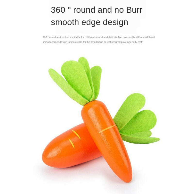 Wooden Plucking Toys for Kids Children's Insert Carrot Game To Explore