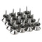 Guitar Bass Chrome Metal End Pin Strap Buttons Locks Cushion Screws (16Pcs)