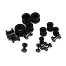 16PCS Stainless Steel Flesh Tunnels Ear Connects to Expander Stretcher Drilling
