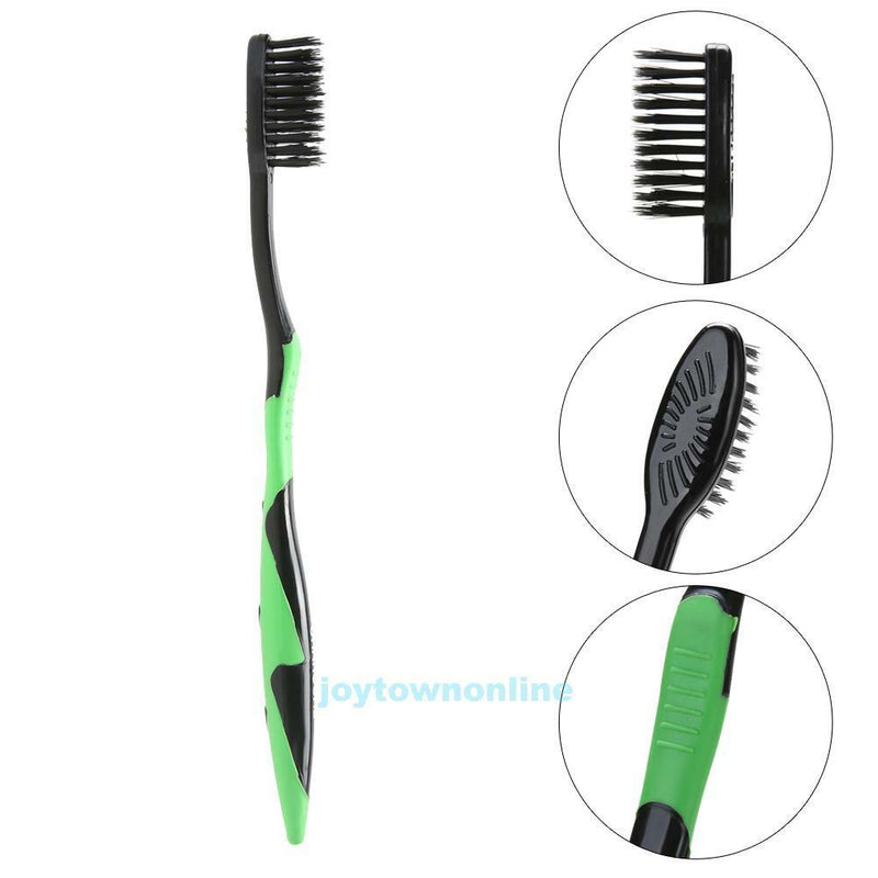 4Pcs Bamboo Charcoal Toothbrush Oral Dental Care Soft Nano Bristle Teeth Brush