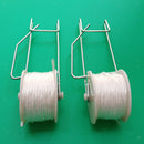 10x Tomato Trellis Rollerhook Hooks Clips Clamps Twine Roller with 49ft Rope