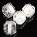 10Pcs Clear Acrylic Ring Earrings Display Box Storage Organizer White Pad A