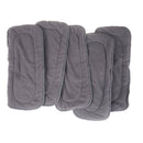 5Pcs 4 Layers Bamboo Fiber Charcoal Washable Cloth Diaper Nappies Inserts   ME