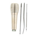 Copper Handle with 3 Needle Kit Leather Craft Sewing Awl Hand Stitcher Tools