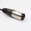 3P XLR Female Jack to Dual 2 Male Plug Y Splitter Adaptor Cord Cable 1Ft A