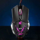 V9 6 Keys USB Wired 2400DPI Adjustable Mice Macro Definition RGB Gaming Mouse