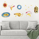Cartoon Food Tableware Self-adhesive Wall Stickers for TV Background Wall