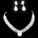 Women's Jewelry Set Bridal Wedding White Great Drop Flash Diamond Necklace