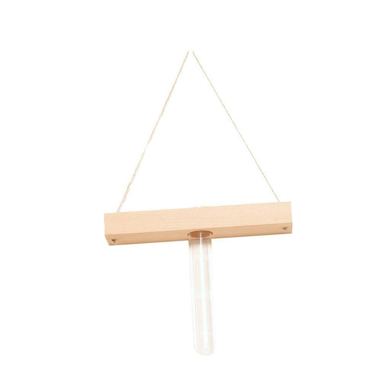 Wall Hanging Clear Glass Vase Flower Planter Bottle Tube Pot Terrarium Decor