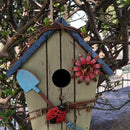 Set Of 2 Pastoral Style Courtyard Gardening Bird Nest Wooden Bird House Dec