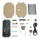 DIY Black Mirror LED Matrix Desktop Alarm Clock Kit with Temperature Displa B4O5