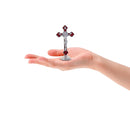 Alloy Jesus Cross Statue Home Desktop Car Decoration Stand Ornament Gift