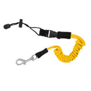 Safety Kayak Paddle Leash Fishing Rod Pole Coiled Lanyard Cord Rope Yellow