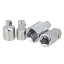 4pcs CR-V Ratchet Socket Adapter Converter Reducers Tool Kit 1/4" 3/8" 1/2"
