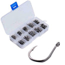500pcs Assorted Sharpened RAtal Fishing Hooks Tackle 10Size+Box Baits Lures G6Z0