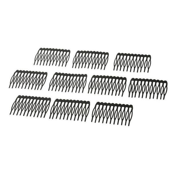 10pcs Metal 10 Teeth Hair Comb Clip Slide Hairpin DIY Hair Jewelry Making