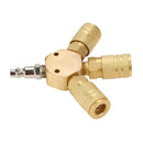 1/4 inch 3-Ways Flat Hex Manifold Brass Air Connector in dustrial Air Hose  C5R8