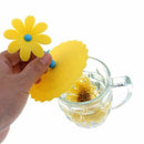 6 Pcs Sun Flower Silicone Cup Cover for Hot and Cold Drink, Cup lid Anti-du F9Z1
