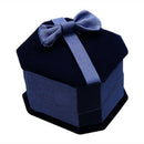 Jewelry Gift Box Ring Storage Bowknot Earring Display Case (Sapphire Blue) M3H5