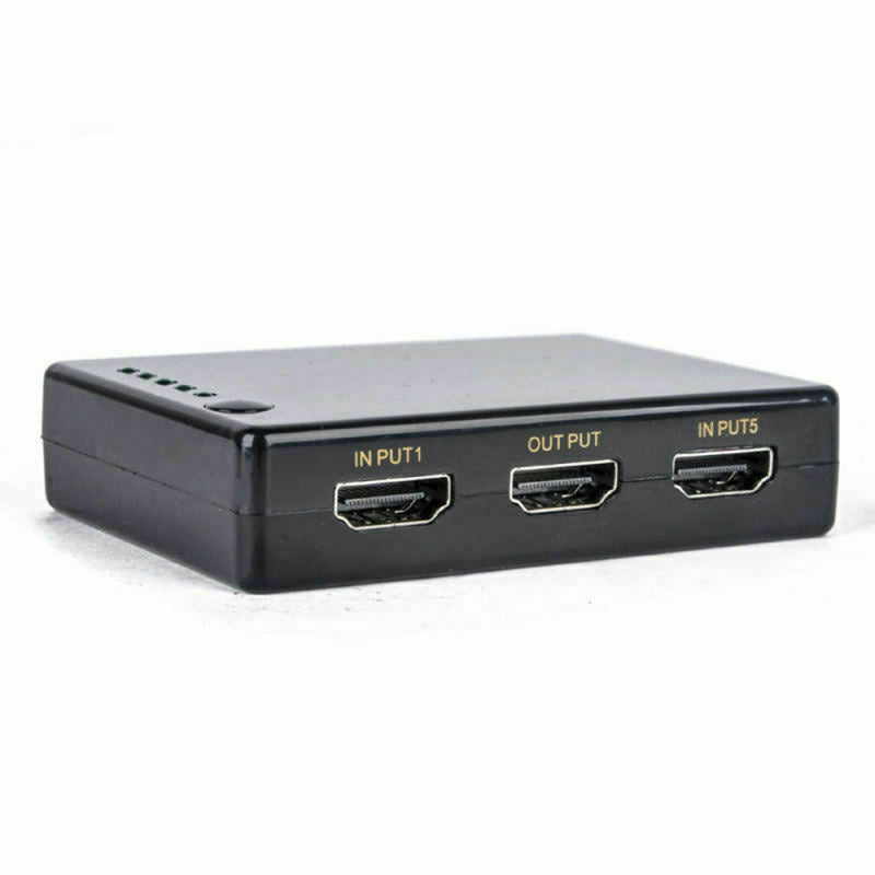 5 Port HDMI Splitter Switch Selector Switcher Hub IR Remote 1080p For HDTV