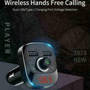 Car Kit FM Transmitter Dual USB + Type-C Port Charge C2L5 MP3 Audio Player F7J2