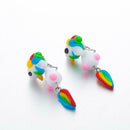 Colorful Cartoon Horse Dangles Earrings Cute Pony Ear Drop Women Jewelry A