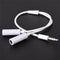 3.5mm AUX Audio Mic Splitter Cable Earphone Headphone Adapter Male To Female ES