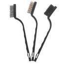 3x Stainless Steel Remove Rust Brushes Brass Wire Set Cleaning Tools Metal Clea@