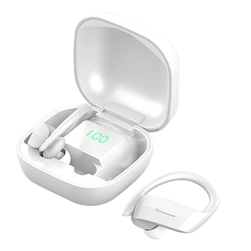 Bluetooth 5.0 Headset TWS Wireless Earphones Stereo Headphones Earbuds White
