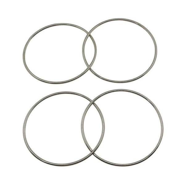 4pcs Magic Metal Rings Linking Iron Hoops for Fun Magic Trick Playing Props