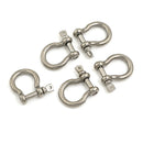 5pcs m4 304 stainless bow shackle steel screw pin anchor shackle bow Rigging ME